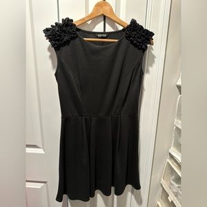 Ladies black ruffle dress
